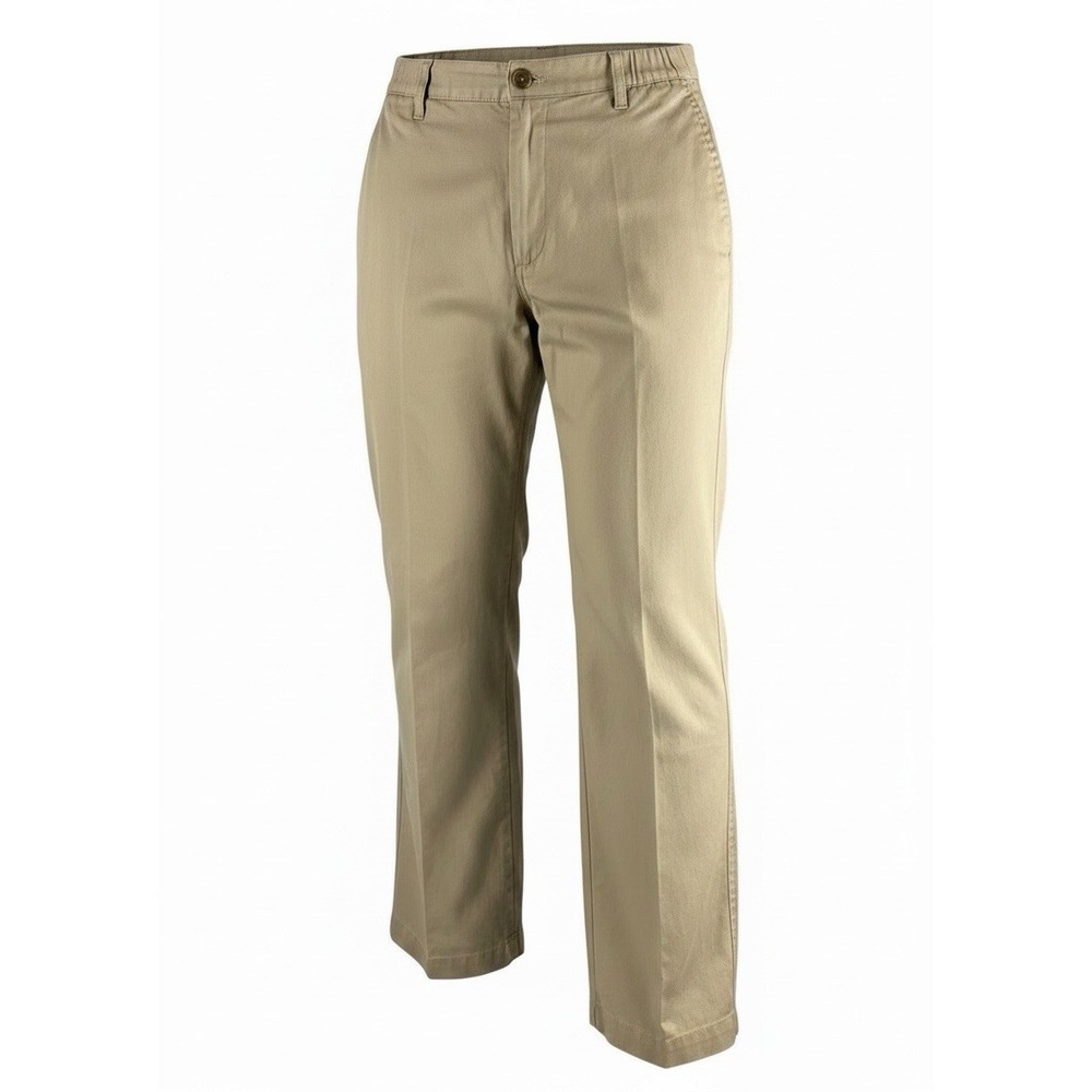 HABAND Casual Joe Pants Mens 32x27 Khaki Elastic Waist Chino Relaxed